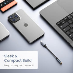 Type C to 3.5mm Audio Jack Connector with DAC Headphone Converter Adapter Compatible with iPhone 15 Pro Max/15Pro/15Plus Series/Galaxy/OnePlus/Google/Nothing & Other Type C Phones, Warranty