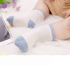 MOMISY 5 Pairs Tube Socks for children Toddlers Infant Baby Girl Boys (Light Blue, 2 year to 4 year)