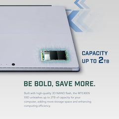 Transcend 2TB MTE400S M.2 2242 PCIe Gen3x4 SSD, Compatible with Ultra-Thin Laptops, Dram-Less Low Power, Up to 2000MB/s, TLC - TS2TMTE400S