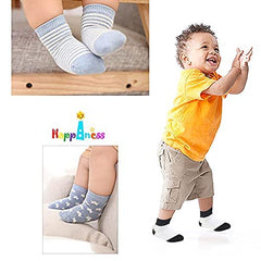 MOMISY 5 Pairs Tube Socks for children Toddlers Infant Baby Girl Boys (Light Blue, 2 year to 4 year)