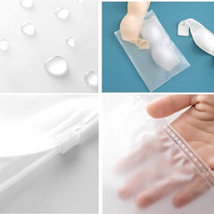 OSDUE Polyethylene Frosted Zipper Bags 30x35cm Pack of 10 – Transparent LDPE Zip Lock Storage Bags for Clothes, Shoes, Cosmetics, Jewellery, Toiletries & Travel