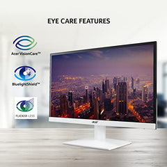 Acer SA222Q 21.5 Inch Full HD IPS Ultra Slim (7.2mm Thick) Backlight LED LCD Monitor I Zero Frame I 100Hz Refresh I 1 MS VRB I AMD Free Sync I 1xHDMI 1xVGA I Eye Care Features I Tilt Option I White