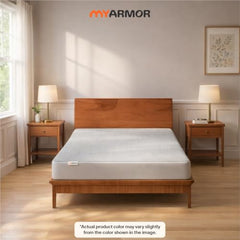MY ARMOR Waterproof Mattress Protector King Size, 78x72, 6.5x6 feet, Double Bed Protector Sheet Cover, Breathable and Hypoallergenic Ultra Soft Fitted Terry Cotton Feel Fabric, Elastic Skirting, Grey