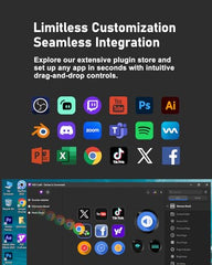 TreasLin VSDinside Stream Controller Deck Stream Dock with 12 Customizable Macro Keys to Trigger Actions in OBS Twitch YouTube for Content Creators Streaming Gaming Compatible with PC & Mac N3 White