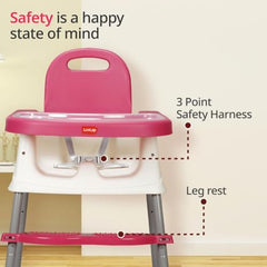 LuvLap 4 in 1 Convertible Baby High Chair with footrest, Convertible to High Chair, Low Chair, & Booster Seat, Essential for Baby Feeding (Green)