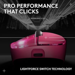 Logitech G PRO X Superlight 2 DEX Lightspeed Wireless Gaming Mouse, 60g Pro-Grade Lightweight Mouse with 5 Programmable Buttons, 44k DPI Sensor, USB-C Charging, for PC/Mac - White