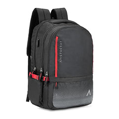 Aristocrat Hype 33L Laptop Backpack (Upto 17"), 2 Compartments, Grey | Spacious, Front & Side Pockets, Padded Straps, Premium Fabric & Zipper, Office/ College Bag, Unisex, 1-Year Global Warranty