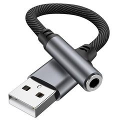 Tobfit USB to 3.5mm Headphone Adapter, USB A to Aux Jack Audio Adapter Cable Cord for PS5 PS4 PC Windows Mac Linux Laptop Desktop and More