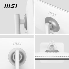 MSI Modern MD272QXPW 27 Inch 2K WQHD Office Monitor - 2560 x 1440 IPS Panel, 100 Hz, Eye-Friendly Screen, DisplayHDR 400, Speakers, 4-Way Adjustable Stand, KVM-DP 1.2a, HDMI 2.0b, USB Type-C, White