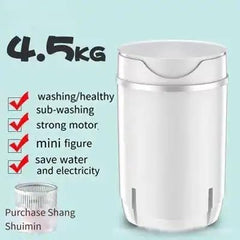 HOMEAPPY Latest Mini Washing Machine || Single Tub Portable Washing Machine with Anti Bacterial Function of Blue UV Light Rotary Controller for Compact Laundry || Washing Underwear Baby Clothes