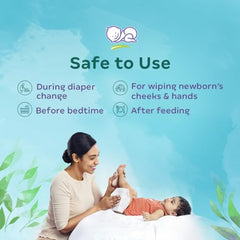 Himalaya Nature Touch Water Wipes for Baby's Sensitive Skin | 72NxPack of 3 | With Organic Coconut Oil | 99% Pure Water | 100% Plant-Based Biodegradable Wipes