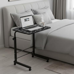 TECHNOVIBES Foldable Study Table/Bed Table/Foldable and Portable Wooden/Writing Desk for Office/Home/School (Wooden with Black Leg)