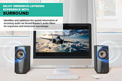 Creative T60 2.0 Compact Hi-Fi Desktop Speakers with Clear Dialog and Surround by Sound Blaster, USB-C Audio, Mic and Headset Ports, Bluetooth 5.0, Up to 60W Peak Power, for Computers and Laptops