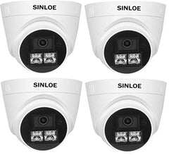 SINLOE 2 MP Color Night Vision Day/Night 24 Hour Full Color Vision 1080P Full HD AHD Indoor CCTV Surveillance Camera Compatible with All 2MP and Above AHD Supporting DVRs, 4 Unit
