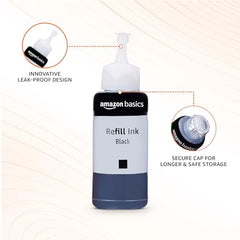 Amazon Basics Compatible Ink Refill Kit for Epson L130,L360,L380,L361,L565,L210,L220,L310,L350,L355,L365,L385,L405,L455 and L485 Printers | Vivid Color Matching Multi-Color Pack(C/M/Y/Bk - 70g x 4)