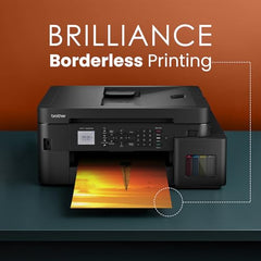 Brother Ink Tank MFC-T930DW New Launch (Print Scan Copy Fax) WiFi Auto Duplex, ADF Printer, 128 MB, Print Pages Upto 15K in Black & 5K in Color Each (CMY) Get Extra Black Ink Bottle, Free Installation