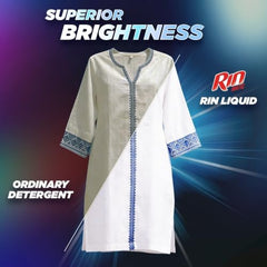 RIN Matic Liquid Detergent, 2Kg, for Dazzling Brightness, with Bright Lock Technology, Long-Lasting Fragrance, for Top Load Washing Machines