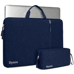 Dyazo 15.6 Inch Laptop Sleeve with Charger Pouch | Front Pocket with Handle Water Resistant Sleeve Case | Compatible for MacBook, HP, Dell, Acer, Asus, Microsoft, Samsung and Other Notebooks (Grey)