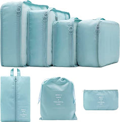 Ladiosa® Nylon Travel Organizer, Packing Cubes for Travel, Travel Essentials, Packing Cubes, Packing Bags for Clothes, Travel Organizer for Women, Packing Bags, 2.8x19.2 cm, Blue