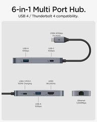 Spigen 4-in-1 USB-C Hub for MacBook Neo/Air/Pro and Laptops - Black