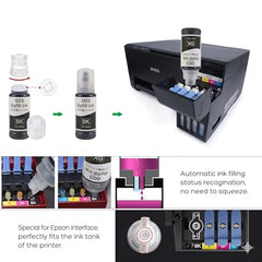 D-tron GT51/GT52 Compatible Refill Ink for HP 5810 5811 5820 5821 115 116 117 310 315 319 410 415 416 419 457 Printers (Black-2 Colour-3) Pack of 5 - Cyan, Magenta, Yellow, Black