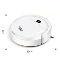 STYLEHEAVEN Robot Vacuum Cleaner Multifunctional Rechargeable Mini for Home Pet Hair White Lite