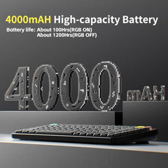 nuphy Air75 V3 Hot Swappable Wireless Mechanical Keyboard, 84 Keys 75% Custom Low Profile Keyboard with Knob, RGB Backlit, Gasket Mounted, Support Bluetooth/2.4GHz/USB-C,White-Red Nano