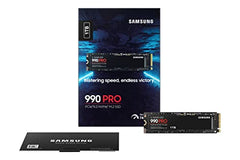 Samsung 990 PRO SSD 2TB PCIe 4.0 M.2 Internal SSD, Seq. Read Speeds Up to 7,450 MB/s for High End Computing, Gaming, Video Editing and Heavy Duty Workstations, MZ-V9P2T0BW