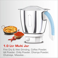 Vidiem EVA Royal 750W Mixer Grinder with 3 Jars | 750W mixer Grinder | 2 Years Product Warranty & 5 Years Motor Warranty | Red & Black