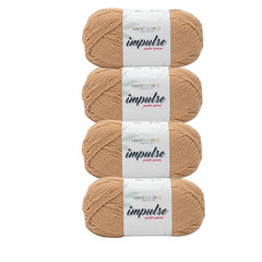 WOAFASHIONS - World of Arts Impulse Hand Knitting & Crochet Yarn, Premium Acrylic, 4 : Medium (Anchor Grey) (100gms / 3.5oz / 200mtr / 218yds)