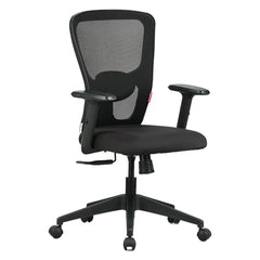 Featherlite ''Astro'' Mesh Home & Office Ergonomic Chair with, Adjustable Lumbar Support, Adjustable Armrest & DIY (High Back, Black)