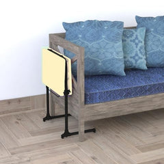 TABLE MAGIC 2.0 Double-Top Multipurpose Laptop Table Mat Finish| Height Adjustable, Foldable, Portable | Work-from-Home Lap Desk (Midnight Black)