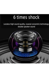 Ultra Mini Wireless Bluetooth Speaker, 5W Portable Round Speaker with Heavy Metal Electroplating, 10M Wireless Range, Rechargeable Battery, Quick Charging & Power Button Control for Smartphones