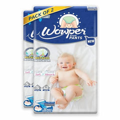 Wowper Easy Pants Baby Diaper | Medium Size Diapers | Diapers with Wetness Indicator | Upto 12 Hrs Absorption | 7-12 Kg | 34 Counts