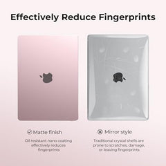 EooCoo Case for MacBook Air 15 inch M5 M4 M3 M2 2026-2023, Sparkly Clear