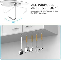 Shivstor 15 Pack Self Adhesive WallHook Heavy DutyHook for Hanging Without Drilling Transparent Nail Free StickyHook Strong Wall Hanger Set of 15 FlowerHook for Kitchen Bathroom Home Storage