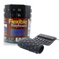 Crownish Portable Flexible Silicone Fordable Waterproof Wired USB Laptop and Tablet Keyboard