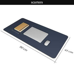 Scarters Desk Mat & Extended Mouse Pad 90x45cm | Reversible, Blue & Yellow