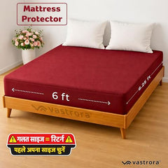 Vastrora 100% Waterproof Mattress Protector Queen Size 5x6 Ft | 60x72 in | Pee & Urine Proof Mattress Cover | Elastic All-Around | Terry Cotton Fitted Bed Cover | Noiseless, Breathable Bed Protector