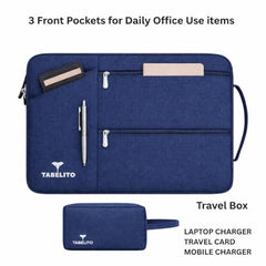 Tabelito® Hybrid 13.3 inch Laptop Bag Sleeve Cover with Box HP/Dell/Accer/Apple/Asus/Lenovo/Ultrabook/Razer Etc.-Blue 13.3 INCH
