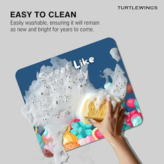 TURTLEWINGS | Mousepad | Inspirational Quote Mousepad – 22x18 cm, 3mm Thick | Abstract Design Non-Slip Rubber Base | Office, Study & Gaming Use | Premium Smooth Surface 3