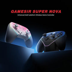 GameSir Super Nova Wireless Gaming Controller for PC/Switch/iOS/Android, 1000Hz Polling Rate, Hall Effect Stick & Trigger, 1000mAh with Charging Dock(Pink)