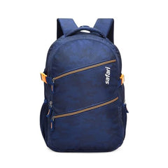 Safari Omega spacious/large laptop backpack with Raincover, college bag, travel bag for men and women, Black, 30 Litre