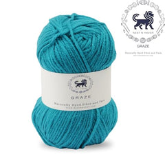 Nestnhaven Acrowools Graze Hand Knitting and Crochet Yarn. Pack of 1 Ball - 100gms. Shade no - NNHG001 (Berry Purple)
