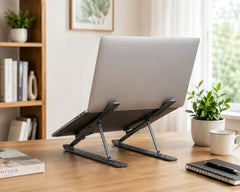 Foldable Metal Laptop Stand for Table | Adjustable Aluminium Laptop Stand for Study Table, Bed & Desk | Portable Ergonomic Laptop Holder (Pack od 3)