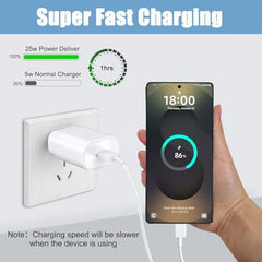 (BIS-Certified) 25W Type-C Adapter Charger Compatible with Samsung Galaxy S25, S24, S23, S22, S21(Ultra/Fe), M35, M36, M16, M06, M05, M56, A55 5G, A35 5G, A15, F15, F14 (Z/S/A/M/F Series)