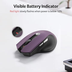 Acer Wireless Mouse for Computer, 6 Buttons 1600 DPI, Large Ergonomic Mouse