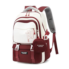 TS WITH TECHSUN College Laptop Backpack for Women & Teens with Zipper Pouch | School Bag for Girls 13-14 Years | 18 Inch Book Backpack | Travel School Bag, Tuition, Coaching (CAPYBARA - BROWN)