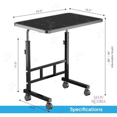 Multi-Purpose Laptop Table, Study Table| Heavy Duty Bed Table| Adjustable for Height, Portable for Office, Work Form Home | DIY Table, Easy to Asembl(Black Ajustable)