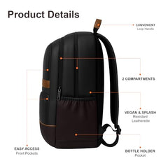 PAZZO Milestone Laptop bag for men | Office bag for men| Laptop Backpack for Men and Women with Anti-Theft Design, USB Port and 1 Year Warranty | Fits up to 15.6 inch Laptop, Macbook ~ Blue